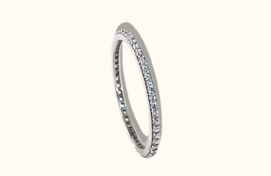 10k gold eternity ring with cubic zirconia